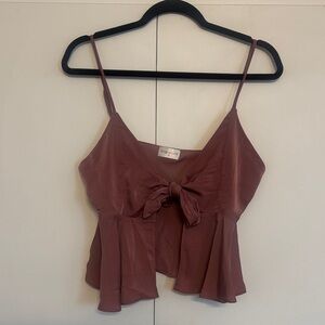 Signature Dusty Rose Camisole with Front Tie